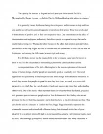 lord of the flies essay question