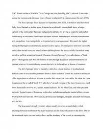 Talk Shows College Essays