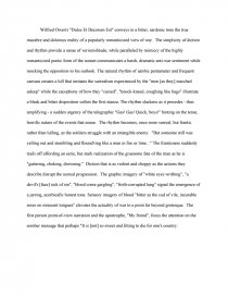 Thesis Essay Examples Essay Preview Dulce Et Decorum Est Analysis Essay Examples For High School Students also Essay Papers Examples Dulce Et Decorum Est Analysis Research Paper Theme For English B Essay