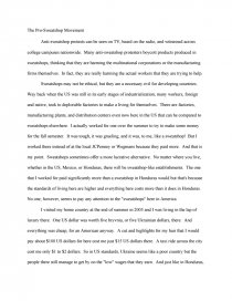 High School Dropout Essay Essay Preview Prosweatshops Synthesis Essay Ideas also Essay About Good Health Prosweatshops Research Paper Proposal Essay Topic List