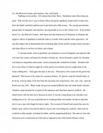 cry the beloved country racism essay