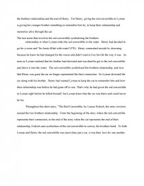 Photosynthesis Essay Essay Preview The Red Convertible By Louise Erdrich Zoom Zoom Zoom Examples Of Persuasive Essays For High School also English Essay Writer The Red Convertible By Louise Erdrich College Essays How To Start A Science Essay