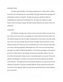 Economic Effects Of The Foreign Exchange Rate