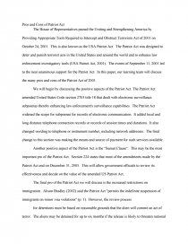 Essays For High School Students To Read Essay Preview Proscons Patriot Act Business Plan Writers Phoenix Az also Professional Letter Writing Service Proscons Patriot Act Free Essays Thesis Statement Examples For Persuasive Essays