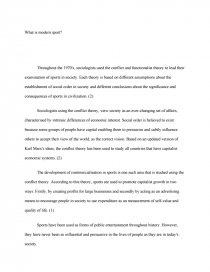 commercialisation of sports essays