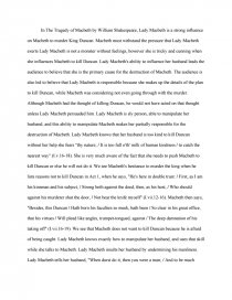 Реферат: Macbeth Essay Research Paper Macbeth Lady Macbeth