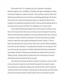 Реферат: Boston Tea Party Essay Research Paper Fellow