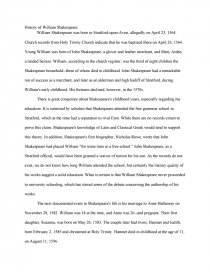 Реферат: Shakespear Essay Research Paper William Shakespeare was