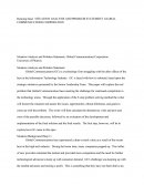 Situation Analysis And Problem Statement Paper-Global Communications