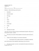 Student Test And Answer Key (Geography Study Guide)