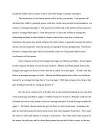 arranged marriage argumentative essay