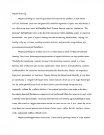 Organic Farming College Essays Essay Preview Organic Farming Sample Synthesis Essays also Do My C Assignment Write Assignment Service