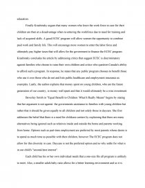essay on early childhood