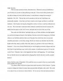 short essay on time travel