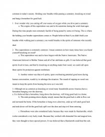 Superstition Informative Speech Term Papers
