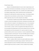 Mba500 Personal Perspective Paper