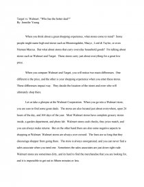 essays on walmart