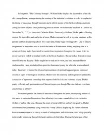 William Blake A Marxist Before Marxism Research Paper Essay Preview William Blake A Marxist Before Marxism Search Essays In English also Persuasive Essay Samples For High School Purpose Of Thesis Statement In An Essay