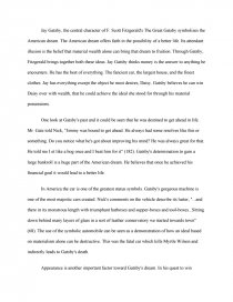 jay gatsby and the american dream