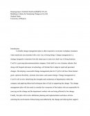 Change Management Plan