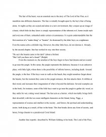 examples of fear in lord of the flies