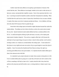 essays on being a student athlete