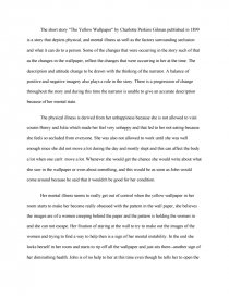 research paper on the yellow wallpaper