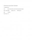 Foundations Of Management Assignment