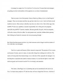 Reflective Essay Thesis Zoom Zoom Zoom Business Ethics Essays also Argumentative Essay Topics High School Is Teenage Love True Love College Essays Essays About English Language