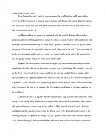 my house essay