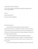 Teaching Material For Production Management