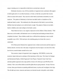 organized crime essay