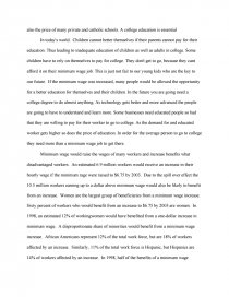 Реферат: Minimum Wage Essay Research Paper Minimum Wage