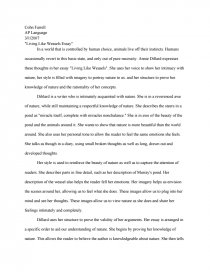 Living Like Weasels Analysis Research Paper