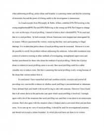 racial profiling essay topics