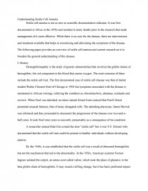 Sample Of English Essay Essay Preview Sickle Cell Anemia Essay With Thesis also Modest Proposal Essay Sickle Cell Anemia College Essays How To Write A Good Thesis Statement For An Essay