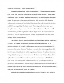 theme of young goodman brown by nathaniel hawthorne