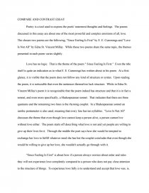 comparison and contrast paragraph about love