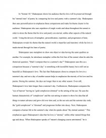 Реферат: Sonnet 18 Essay Research Paper Sonnet 18