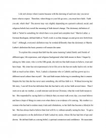 definition paper on faith essays essay about faith