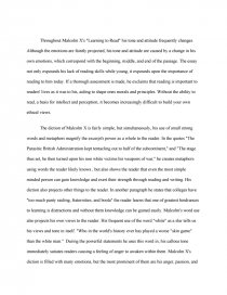 learning to read malcolm x essay