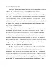 Ignorance Is The Root Cause Of Fear Free Essays Essay Preview Ignorance Is The Root Cause Of Fear Someone Do My Assignment also Thesis Generator For Essay Apa Format Essay Example Paper