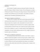 Corporate Governance In 