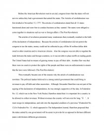 Articles of confederation essay help Articles of confederation essay help
