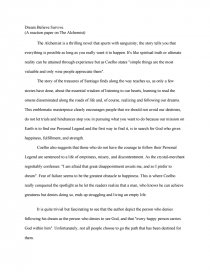 the alchemist essay