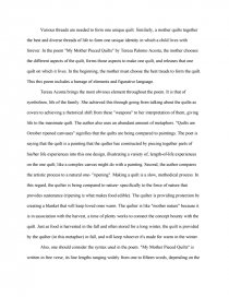 My Mother Pieced Quilts Research Paper