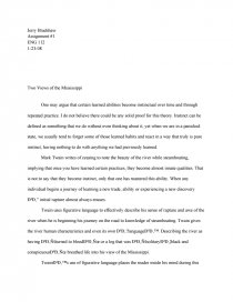 two views of the river essay