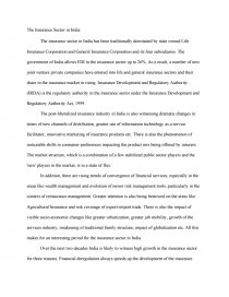 essay on insurance sector in india