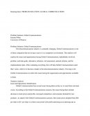 Global Communications Problem Solution Paper