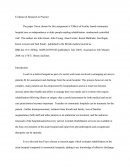 Research And Evidence In Practice